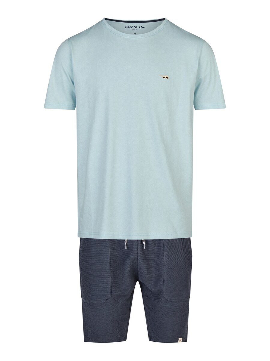 

Короткая пижама Phil & Co. Berlin Lounge Dreams, светло-синий/темно-синий