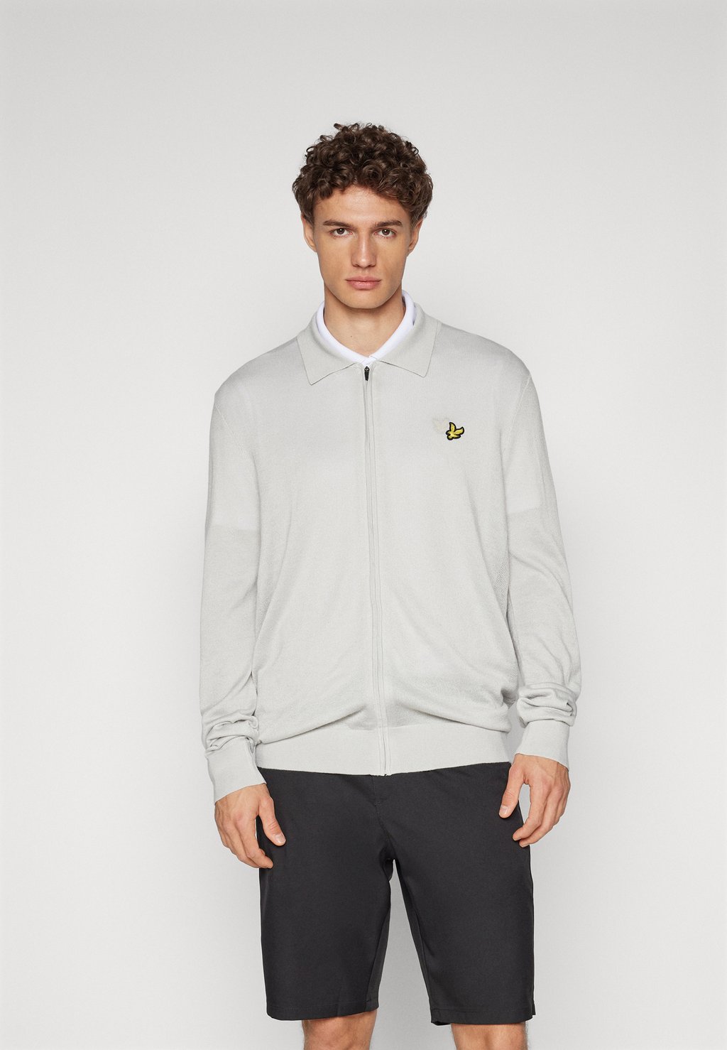 

Толстовка на молнии AIRLIGHT COLLARED Lyle & Scott, серый