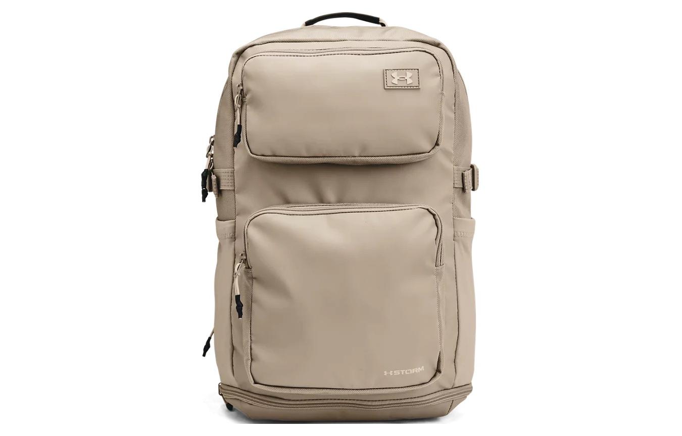 

Under Armour Полиамидовый рюкзак с полиэстеровой подкладкой унисекс из дикой коровьей кожи цвета хаки, Wild Cow Leather Khaki