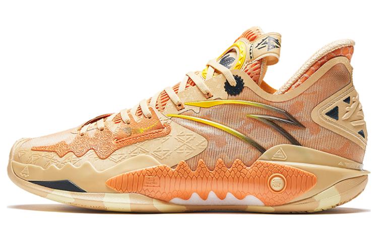 

ANTA Верхние баскетбольные кроссовки Shock Wave 5 Sand Lizard с амортизацией и дышащим верхом мужские абрикосово-желтые теплый песок/абрикосовый желтый, цвет Warm Sand/Apricot Yellow