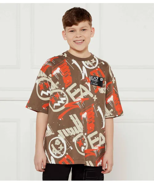 

Футболка Oversize fit Ea7, коричневый