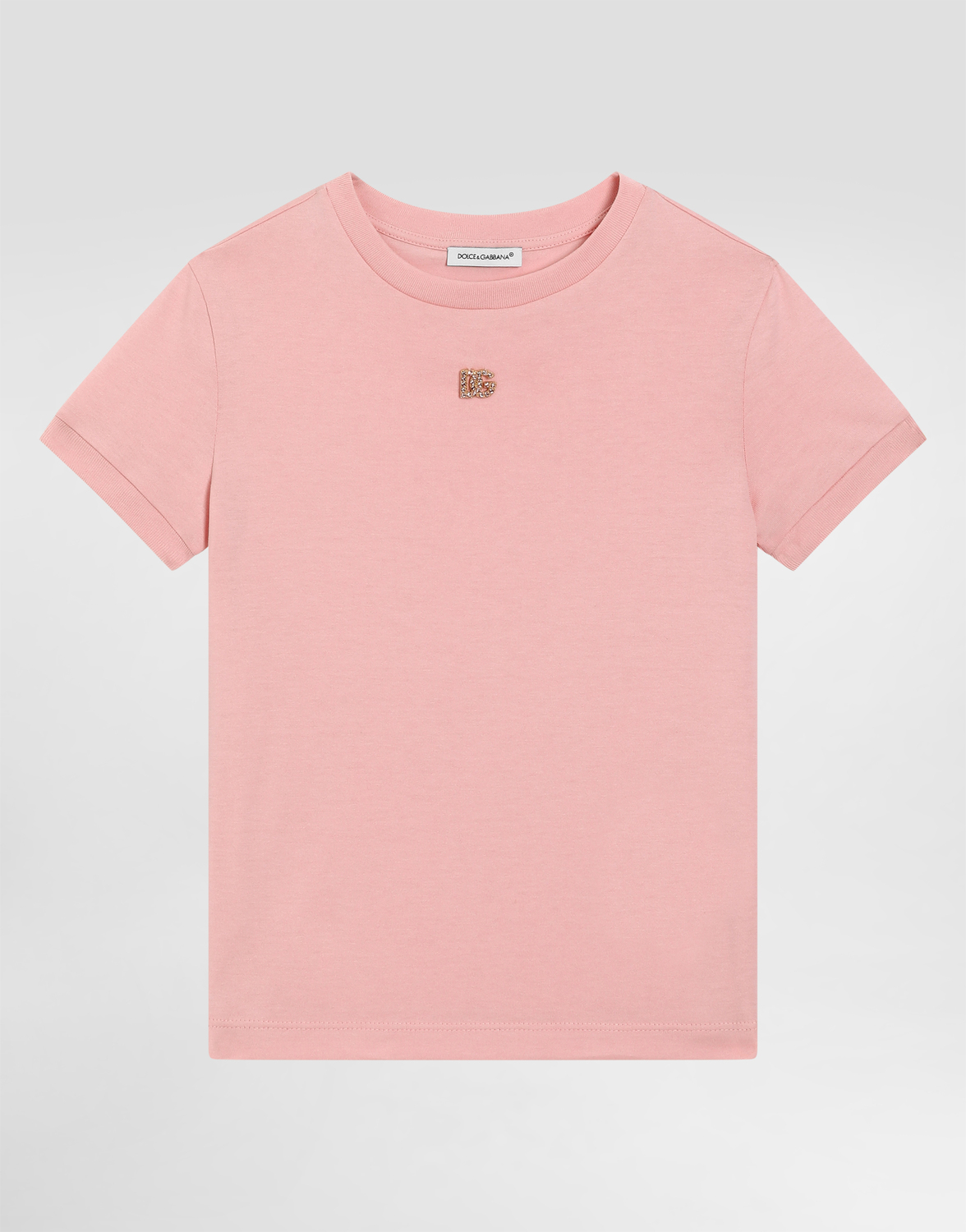 

Футболка из джерси с логотипом DG Dolce&Gabbana, розовый