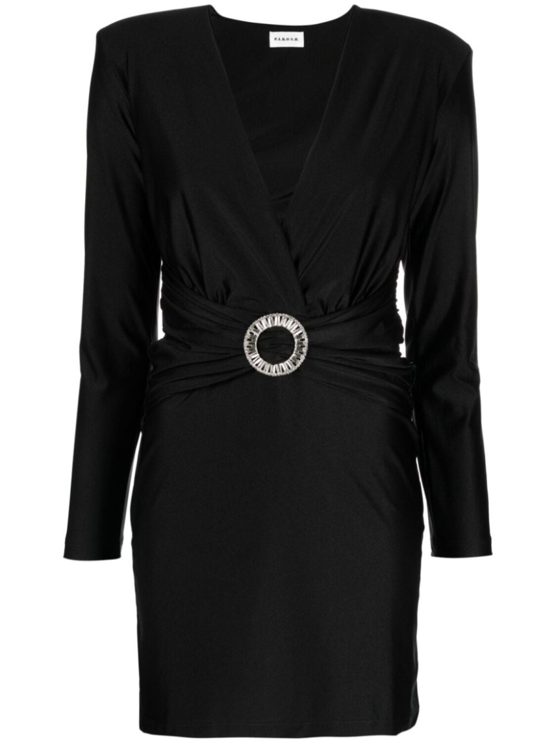 

P.A.R.O.S.H. платье мини с пряжкой, черный