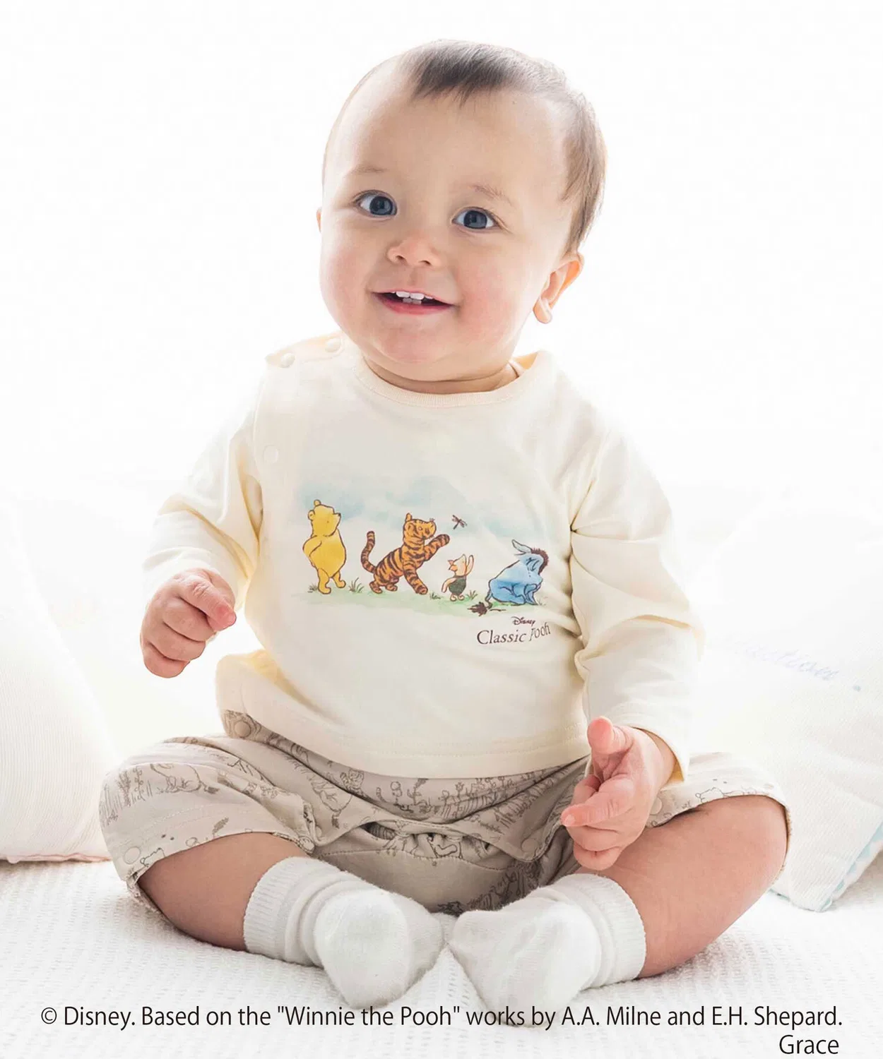 Комбинезон Classic Pooh, хлопок, 70-80 см, бежевый