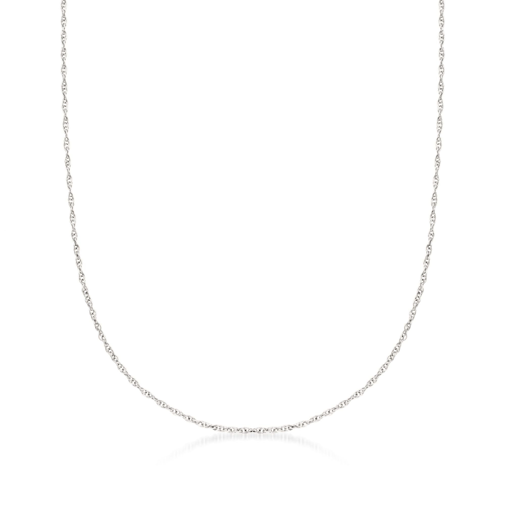 

Ожерелье-цепочка средней длины Ross-Simons из итальянского белого золота 14 карат Ross-Simons, 16 In