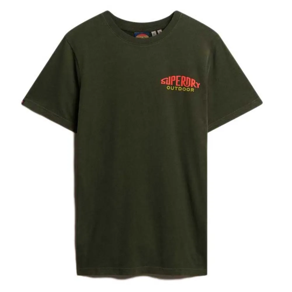 

Футболка с коротким рукавом Superdry Mountain Relaxed Fit, зеленый