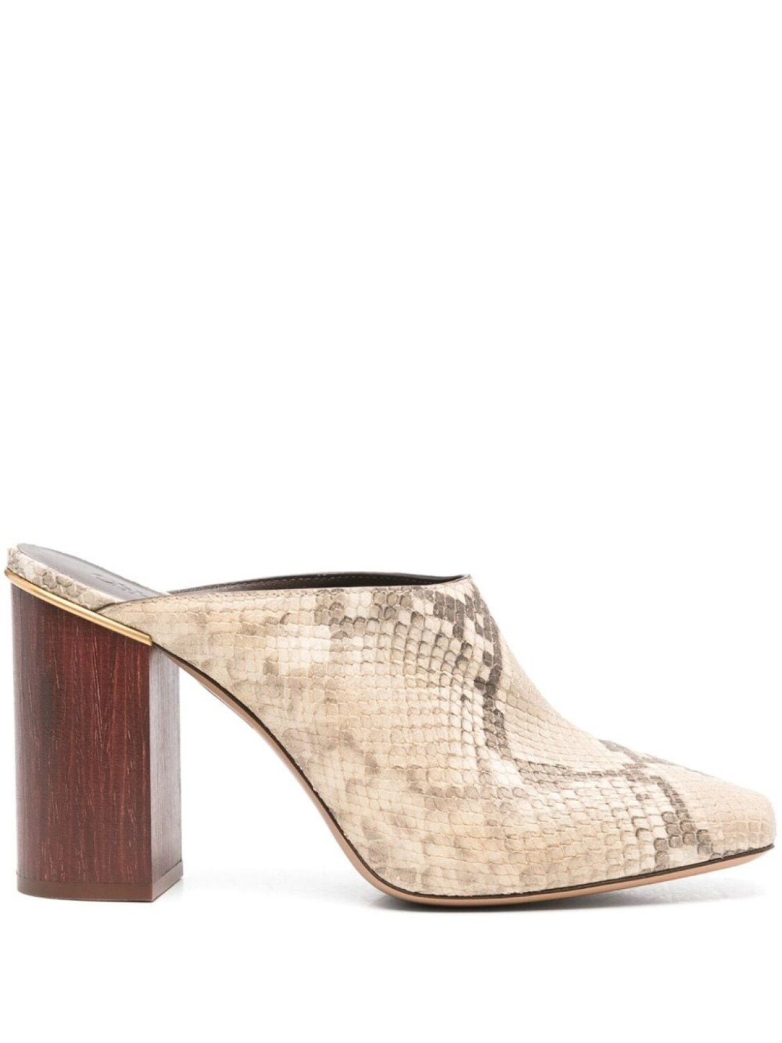 Chloé 95-мм мюли Ambre, нейтральный цвет