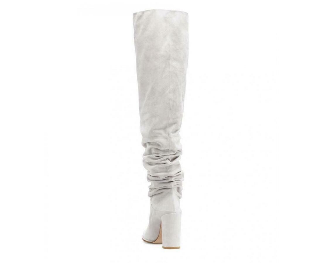 Женские замшевые ботфорты Stuart Weitzman Histyle Perla, цвет Light Gray