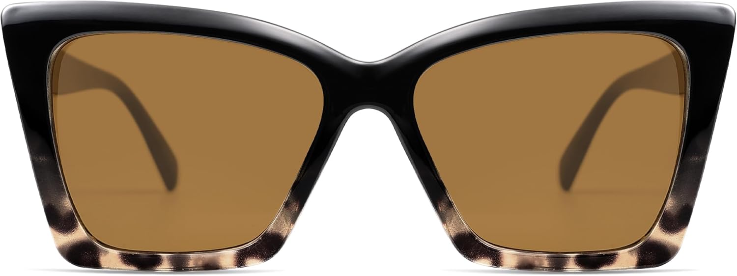 

SOJOS Модные солнцезащитные очки большого размера "кошачий глаз" для женщин, защита от ультрафиолета UV400, дизайнерские линзы Lentes De Sol Para Mujer SJ2347, Black Gradient Tortoise/Brown