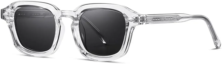 

Солнцезащитные очки UV400 - маленькая оправа в стиле панк с заклепками, для женщин и мужчин, для бега и занятий спортом на открытом воздухе generic, Clear Black