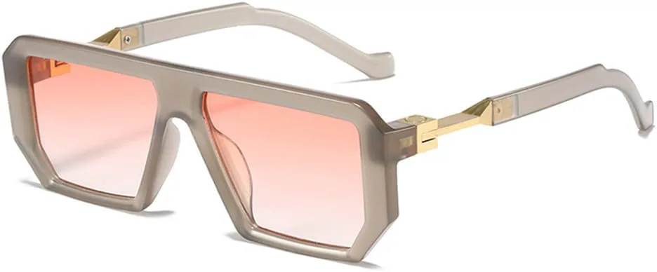 

Солнцезащитные очки UV400 - Jelly Color Punk Clear Gradient для женщин и мужчин, для бега и занятий спортом на открытом воздухе UYPTK, Gray Pink Gradient