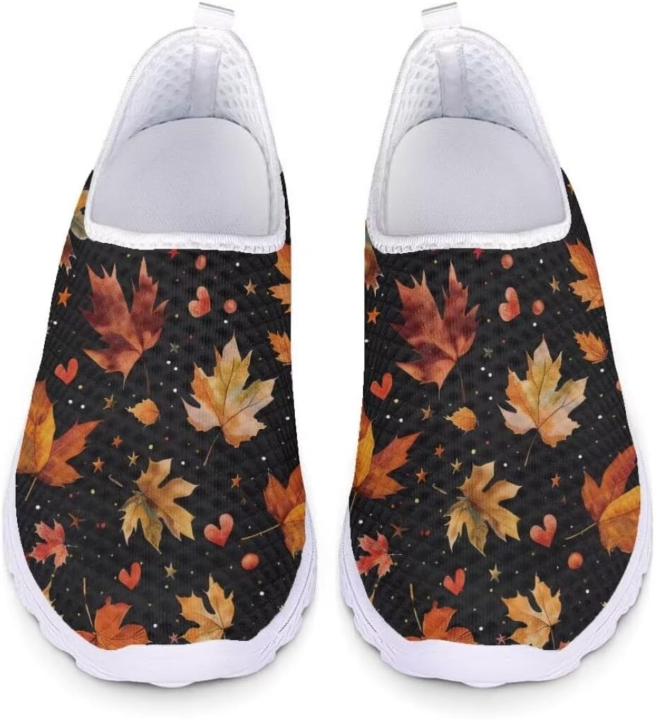 

Дышащие кроссовки из сетки для мужчин и женщин, на пятке, для бега и тренировок, на все сезоны Xixirimido, Maple Leaves