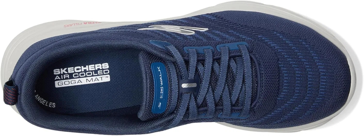 Мужские кроссовки Skechers Go Walk 8 Day, Navy Blue Red — фото 2