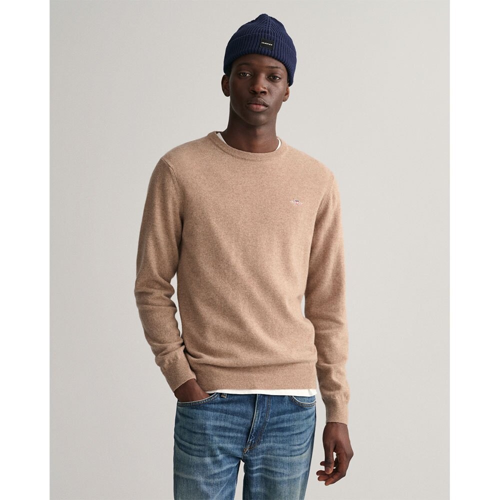 

Свитер Gant Superfine Lambswool Crew Neck, коричневый