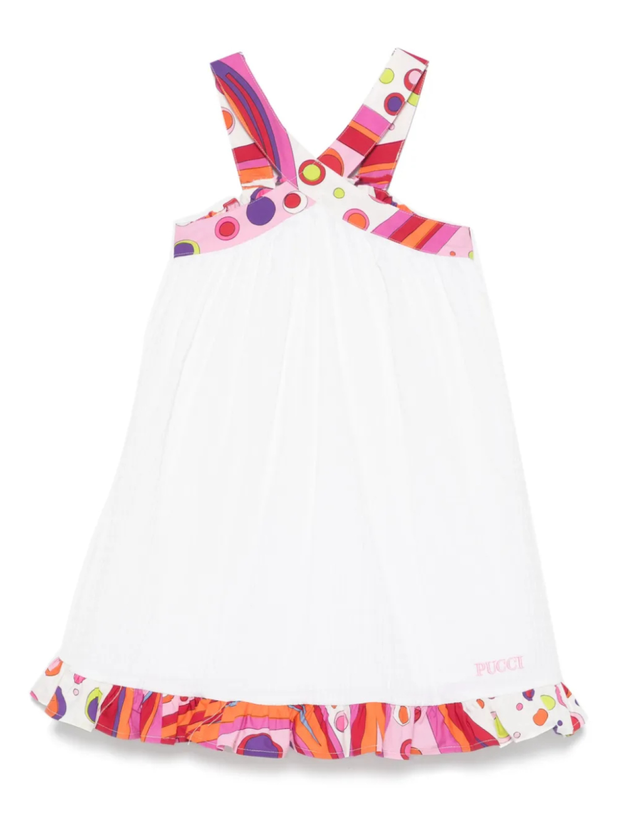 

Платье с принтом Фонтане PUCCI Junior, белый