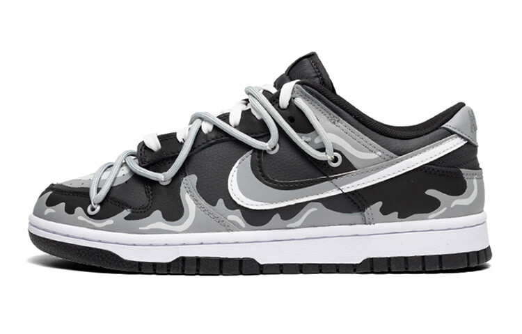 

Кроссовки Nike Dunk Skateboard Shoes Women's Low-Top Black White Gray
