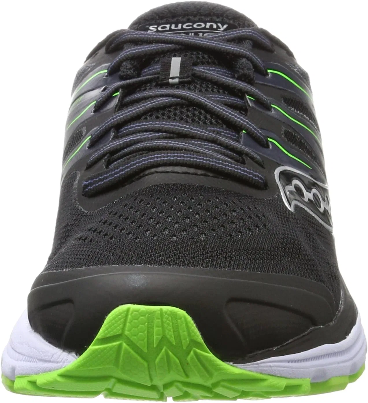 Мужские беговые кроссовки Saucony Omni 16 | S203703, Black Slime. — фото 2
