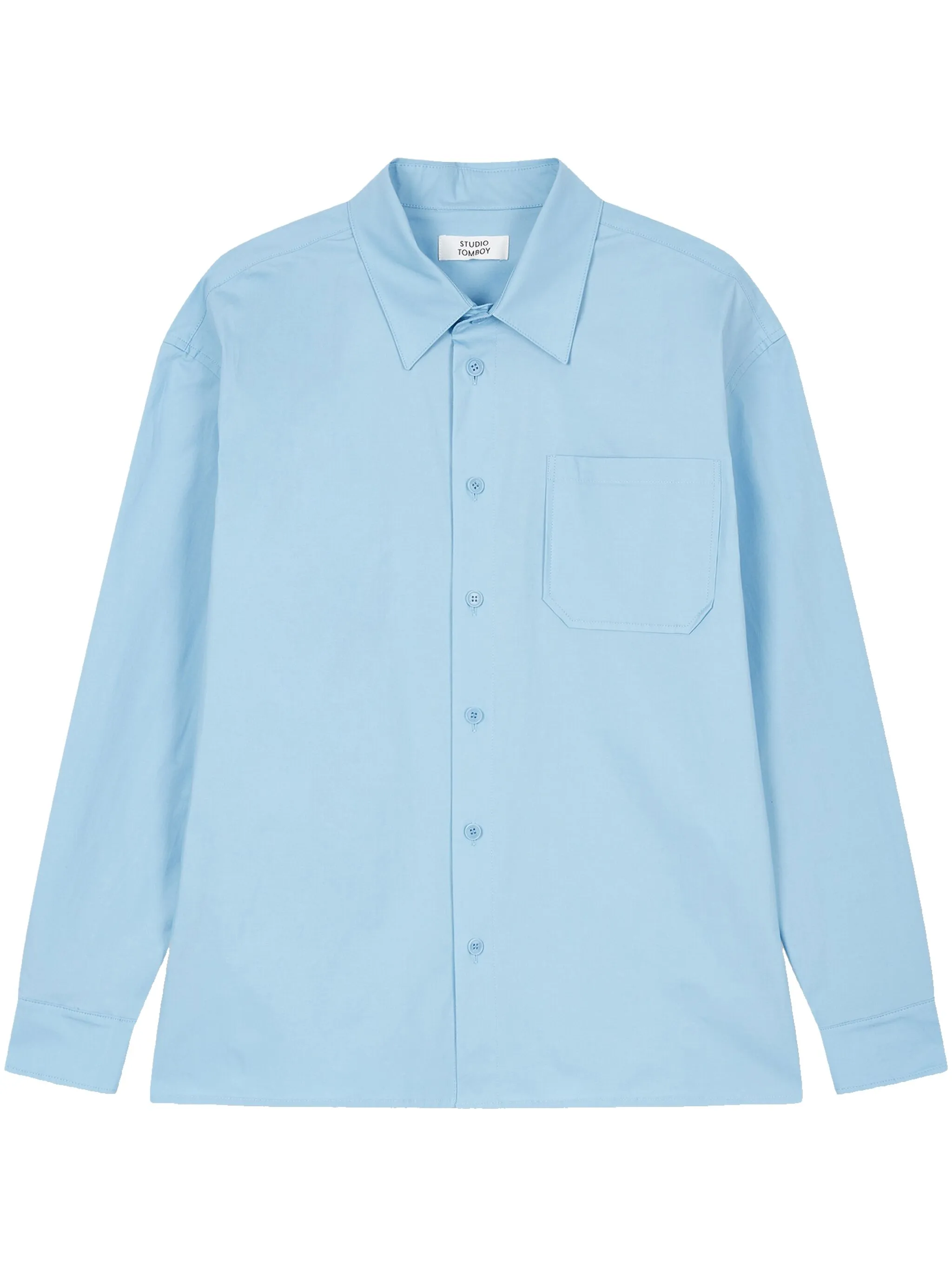 

Рубашка с приспущенными плечами Tomboy, синий