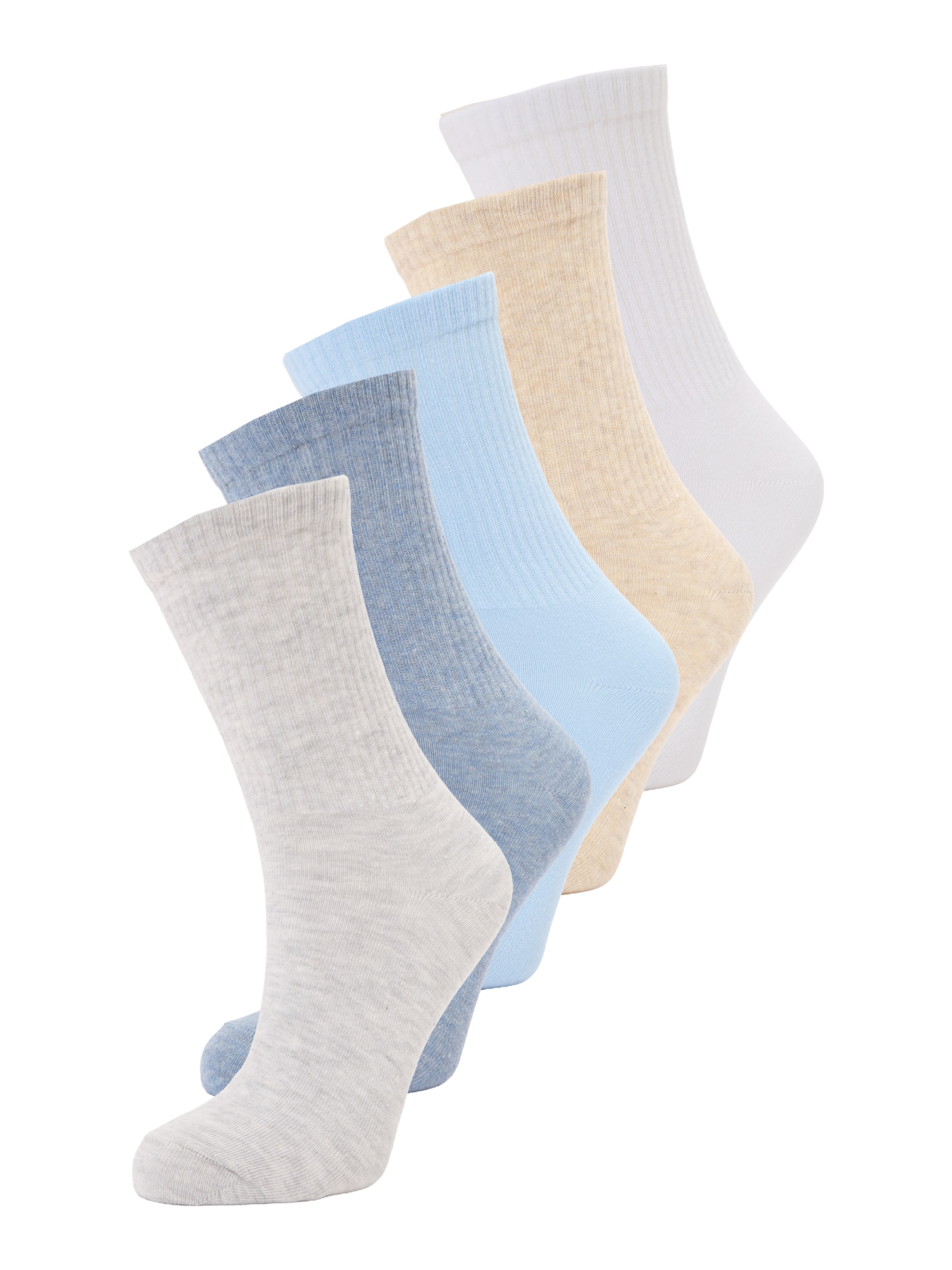 

ABOUT YOU Носки 'Fee' в цвете шамуа, светло-серый, белый