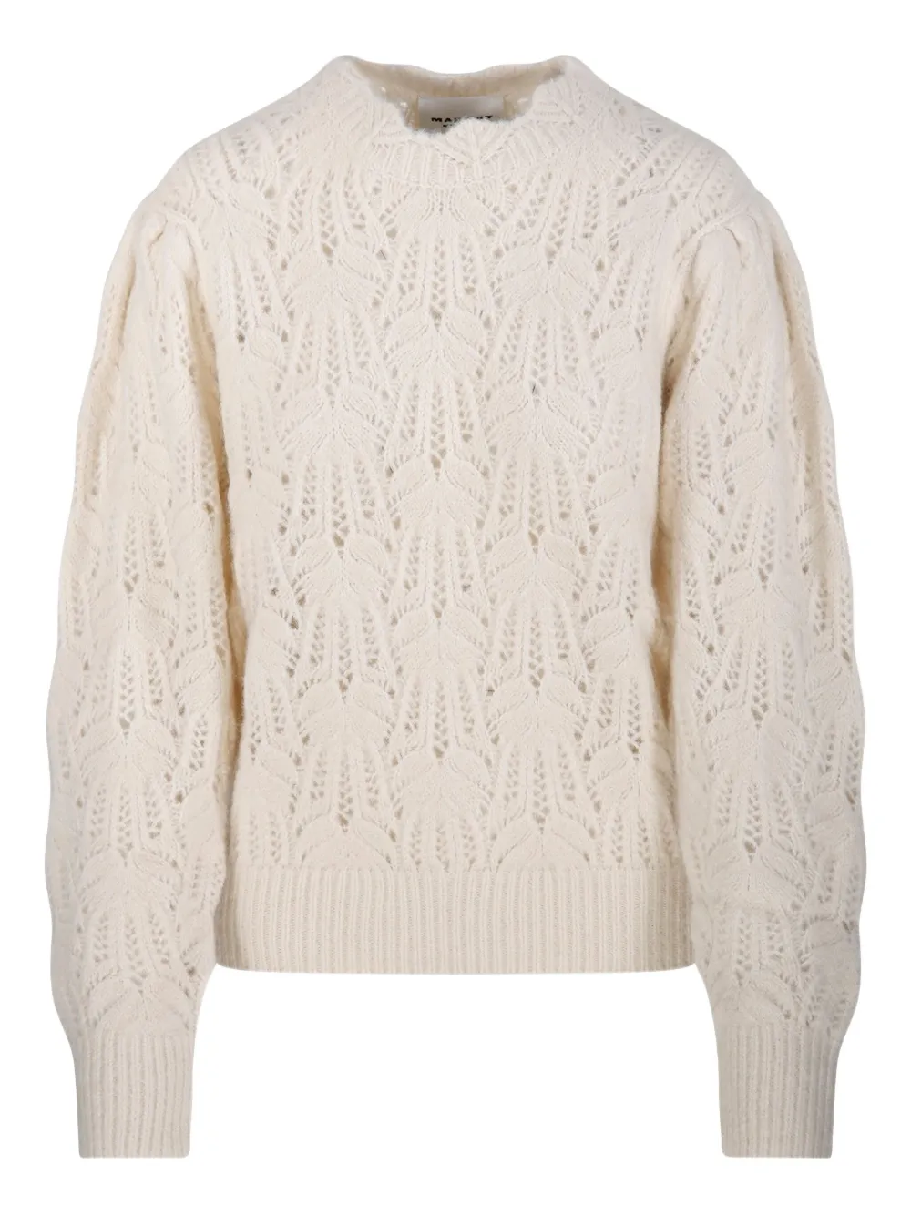 

Ажурный свитер с объемными рукавами Marant Étoile, бежевый