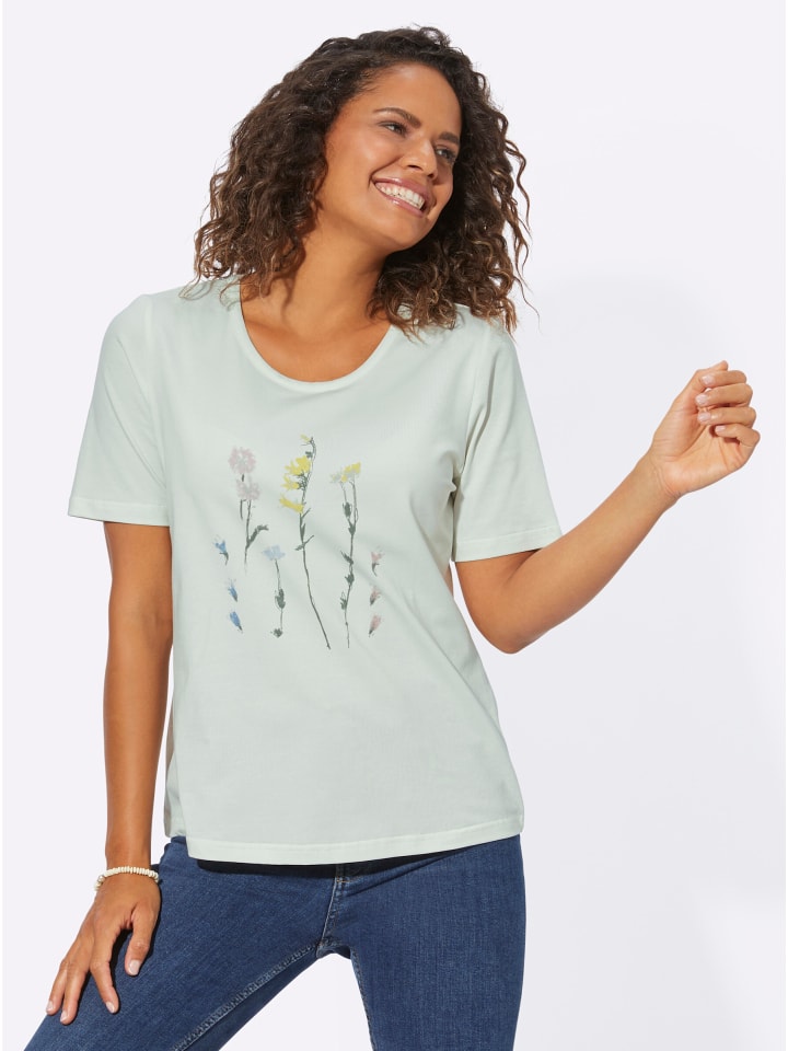 

Рубашка с круглым вырезом нежно-мятного цвета WITT WEIDEN