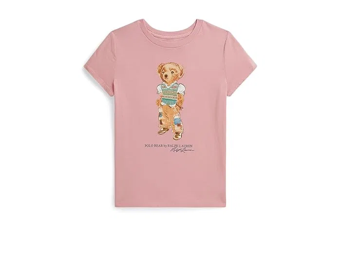 Футболка с Polo Bear хлопок Polo Bear Cotton Jersey Tee Polo Ralph Lauren Kids, Desert Rose