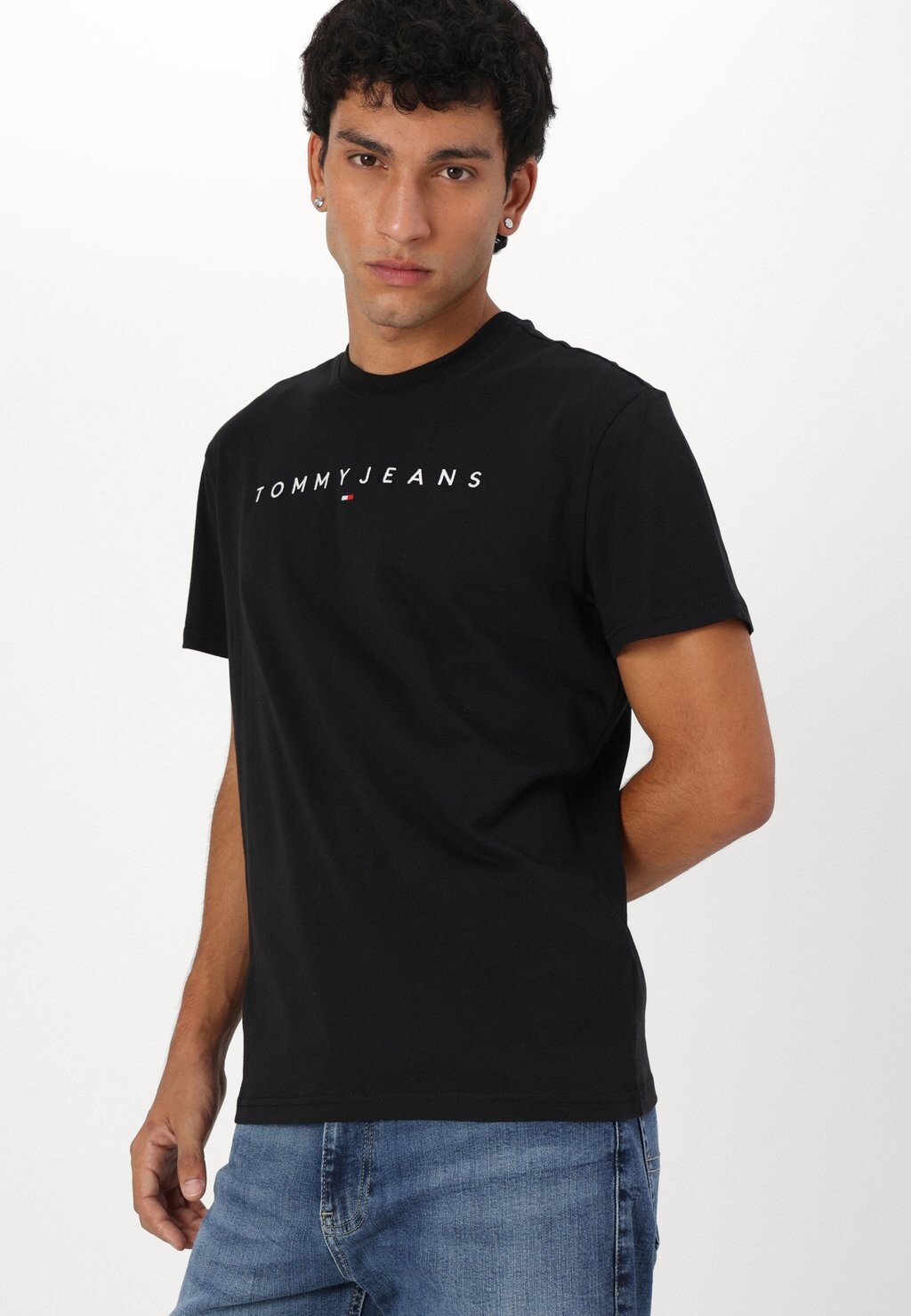 Футболка с принтом LINEAR LOGO TEE Tommy Jeans, черный — фото 3
