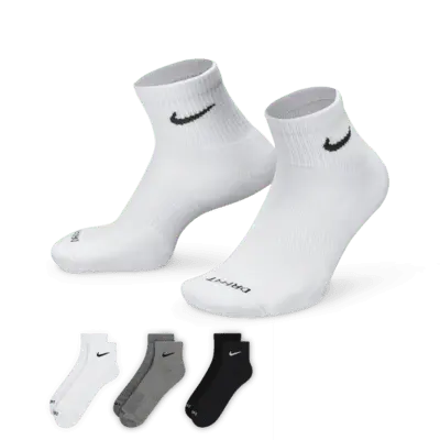 

Носки Nike Everyday Plus Cushioned Training Ankle (3 шт), разноцветный