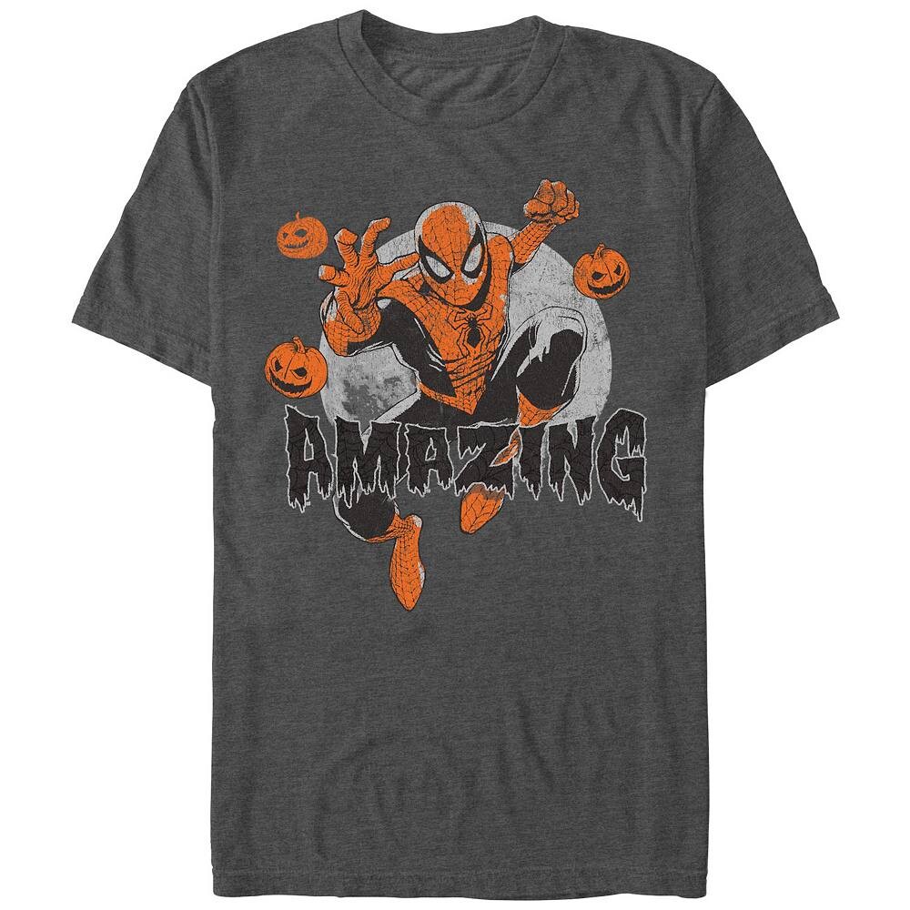 

Мужская футболка с рисунком Marvel Spider-Man Amazing Halloween, цвет Charcoal Heather