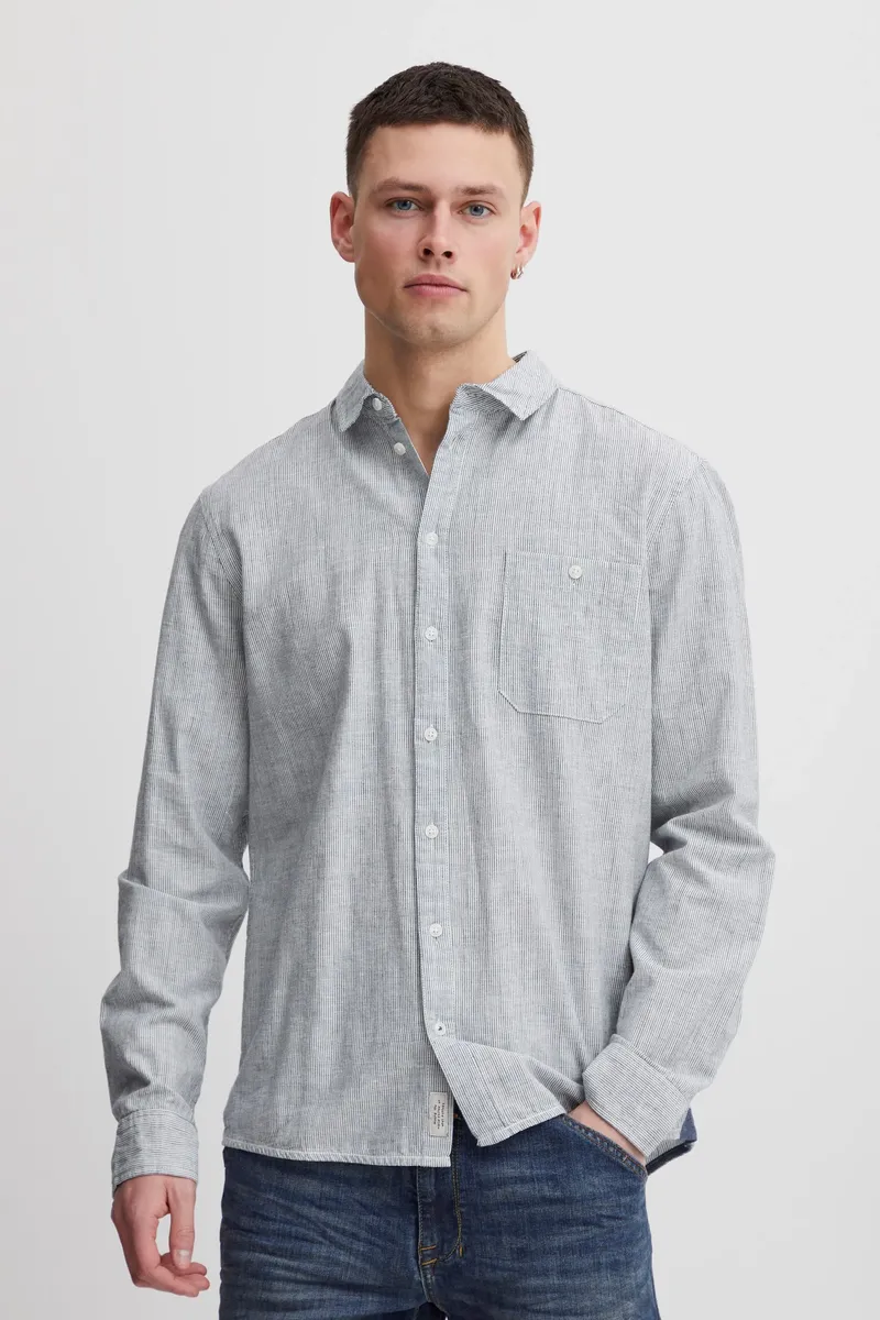 

Рубашка с длинными рукавами из смесового материала "BLEND BHShirt", цвет Dress Blues