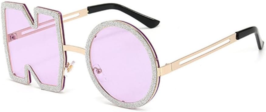 

Солнцезащитные очки без оправы с буквами для женщин, морской стиль, ретро, ​​бриллиантовые солнцезащитные очки для мужчин, прозрачные, красочные, без оправы, уникальные MTZJH, C5