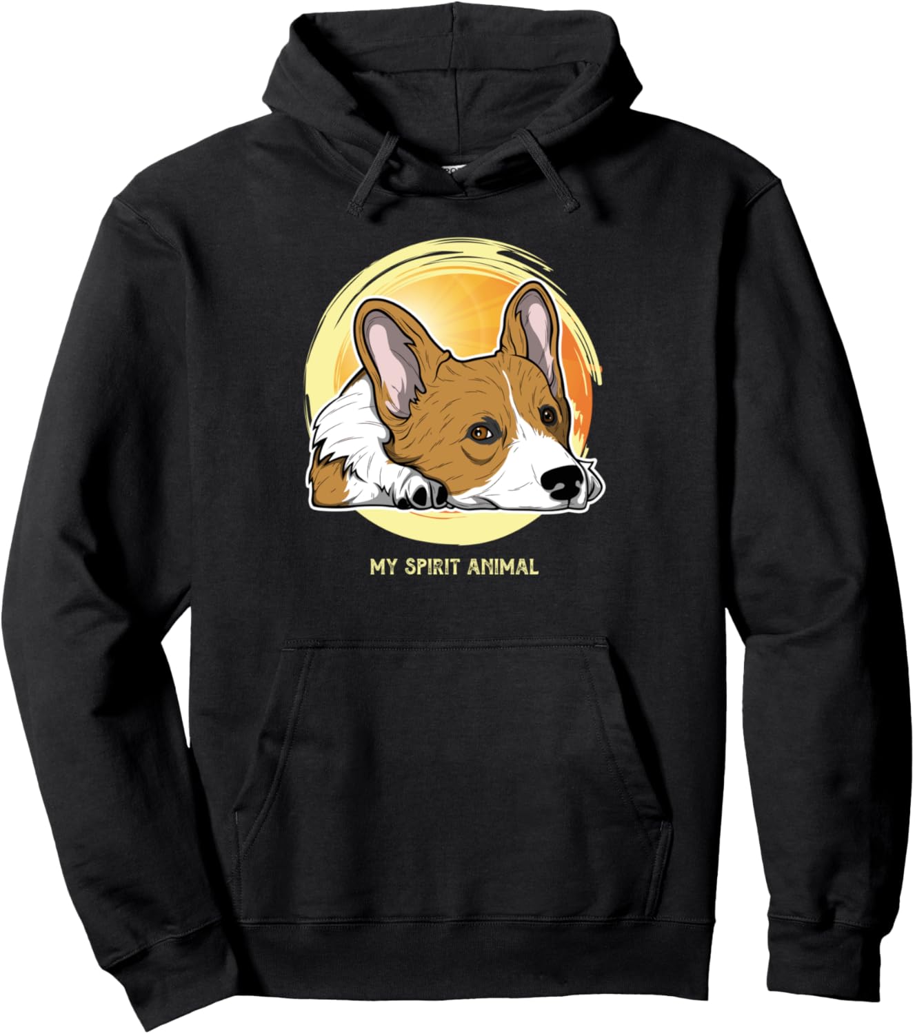 

Винтажная толстовка с капюшоном в виде валлийского корги 99 Gifts Welsh Corgi Retro, черный