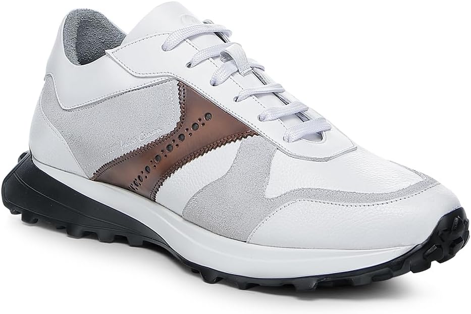 

Мужские кожаные кроссовки FRANCO CUADRA бело-коричневые