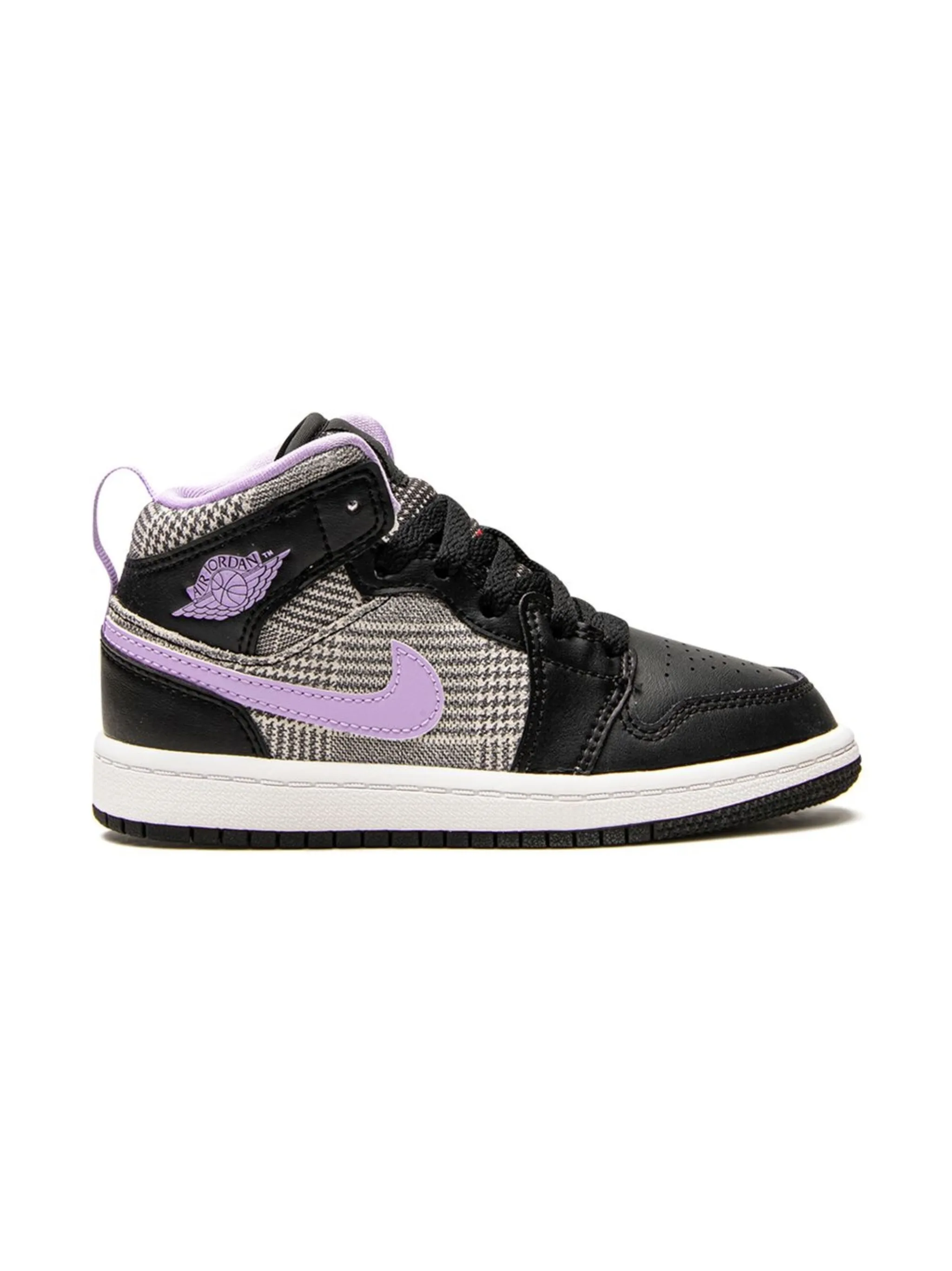 Кроссовки Air Jordan 1 Mid Houndstooth Jordan Kids, черный — фото 2