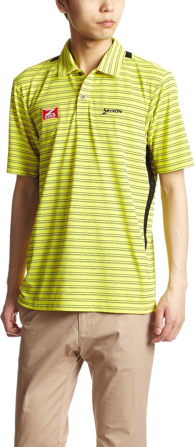 

Поло Srixon 3D Z Star с воздушным охлаждением, легкое, эластичное, в полоску, лимонно-желтый