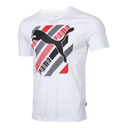 

Футболка logo printing sports pullover round neck short sleeve white Puma, белый