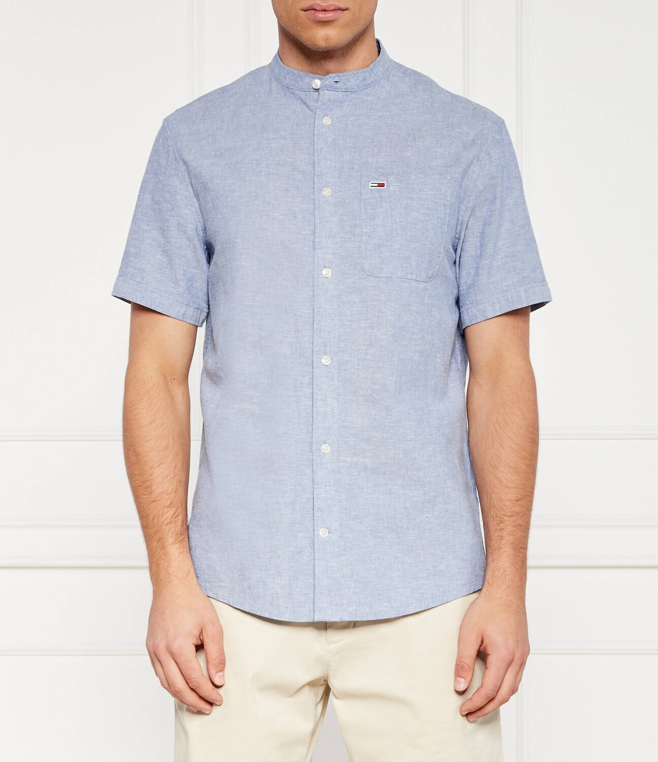 

Рубашка Tommy Jeans MAO Regular Fit, синий