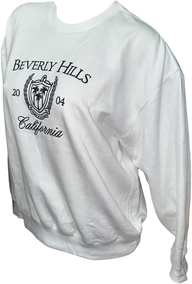 Victoria's Secret Pink Ivy Fleece Sweatshirt цвет White New, Beige/Tan