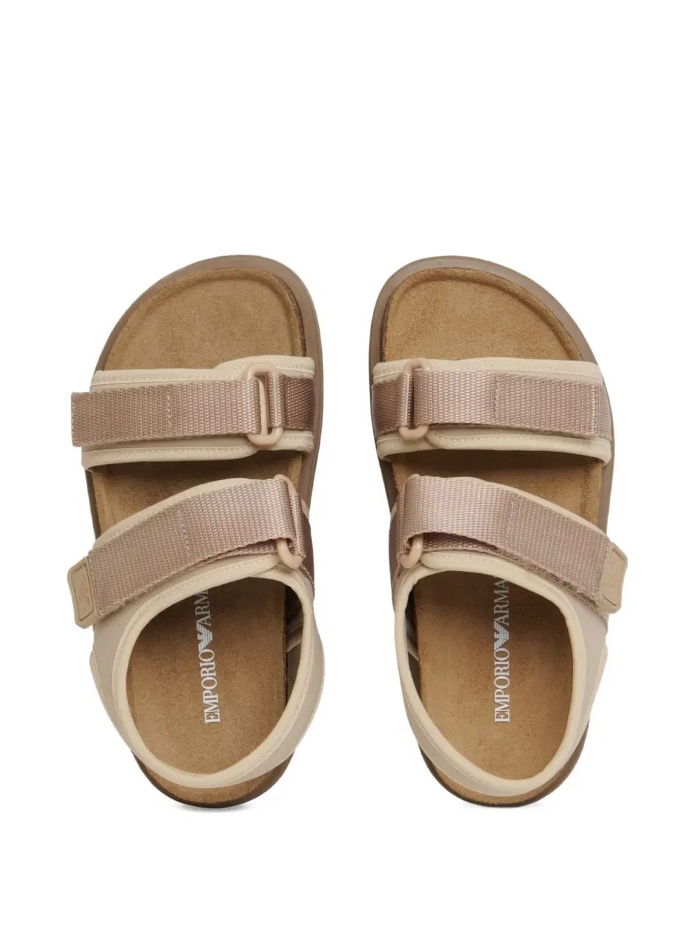 Сандалии с логотипом Touch-Strap Emporio Armani Kids, нейтральный — фото 4