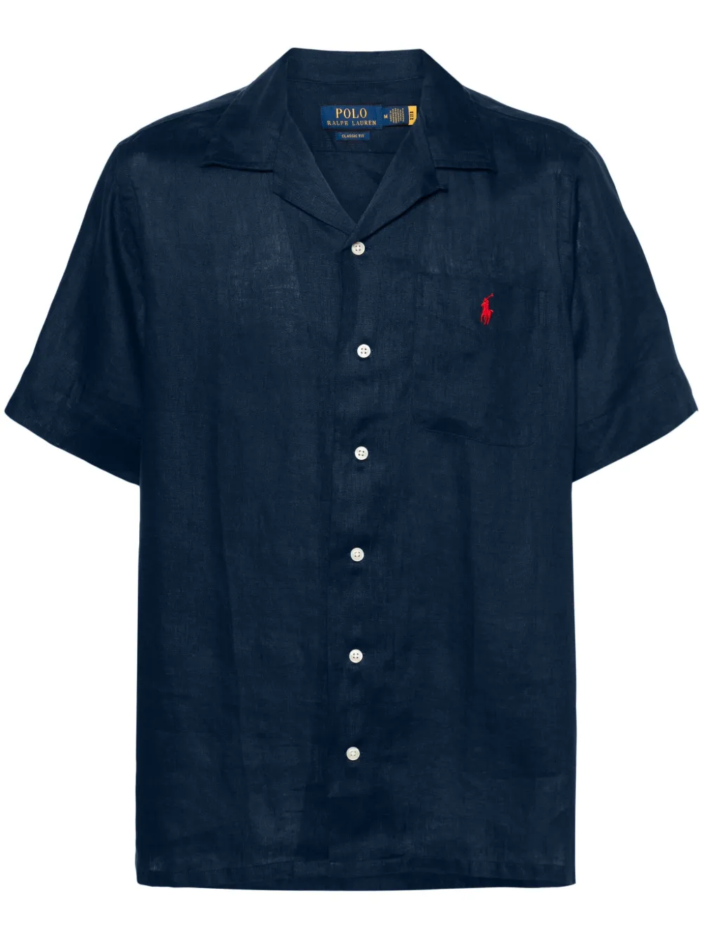 

Льняная рубашка с логотипом Polo Pony Polo Ralph Lauren, синий