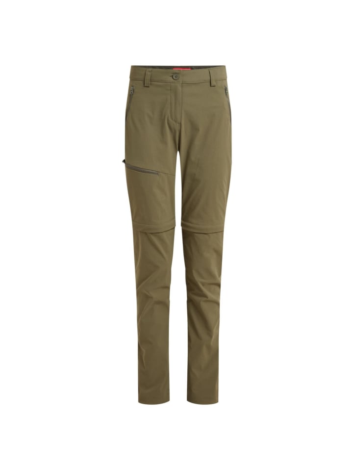 

Craghoppers Брюки для активного отдыха NosiLife с отстегивающимися штанинами, с защитой от насекомых, укороченный размер, цвет «Дикая оливка»