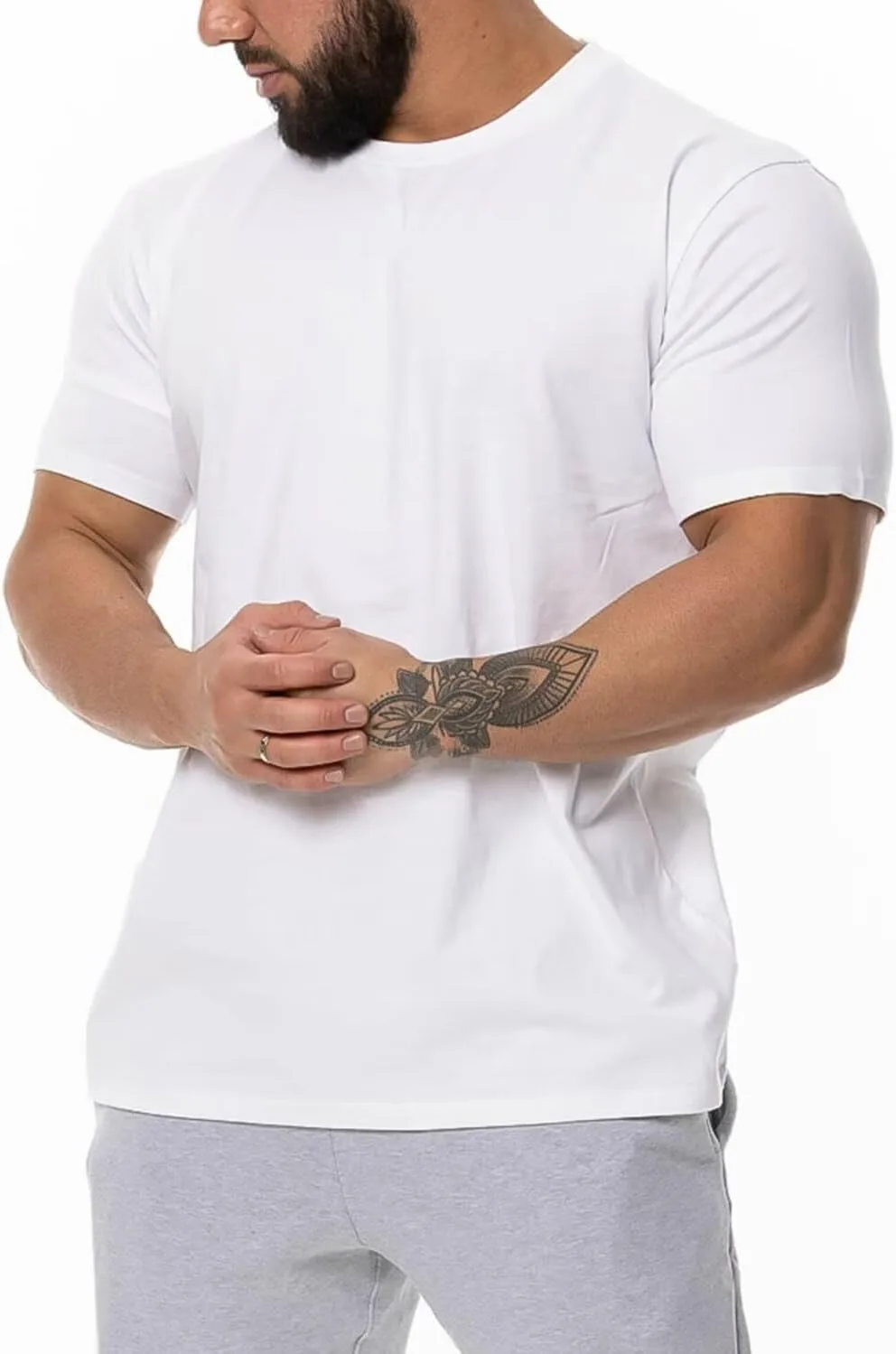 

Мужская футболка Casual Muscle Fit для тренировок Bosdwen