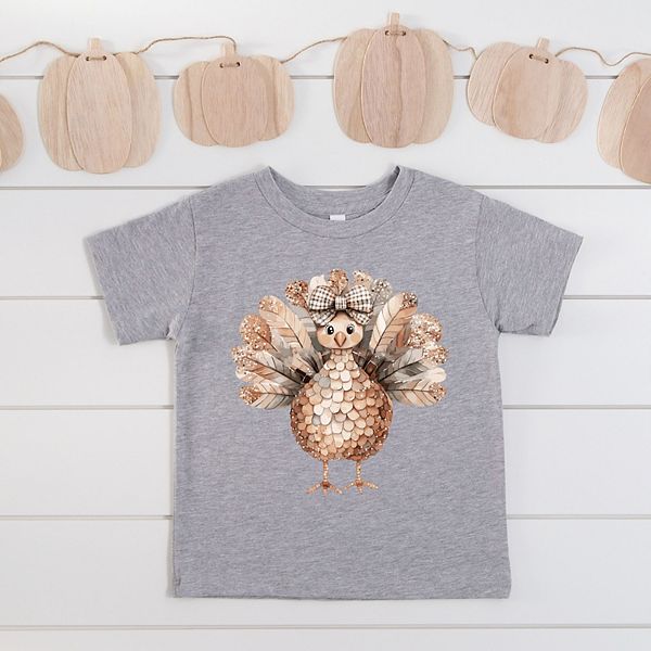 Футболка с принтом Sparkle Turkey для малышей The Juniper Shop, Cream — фото 2