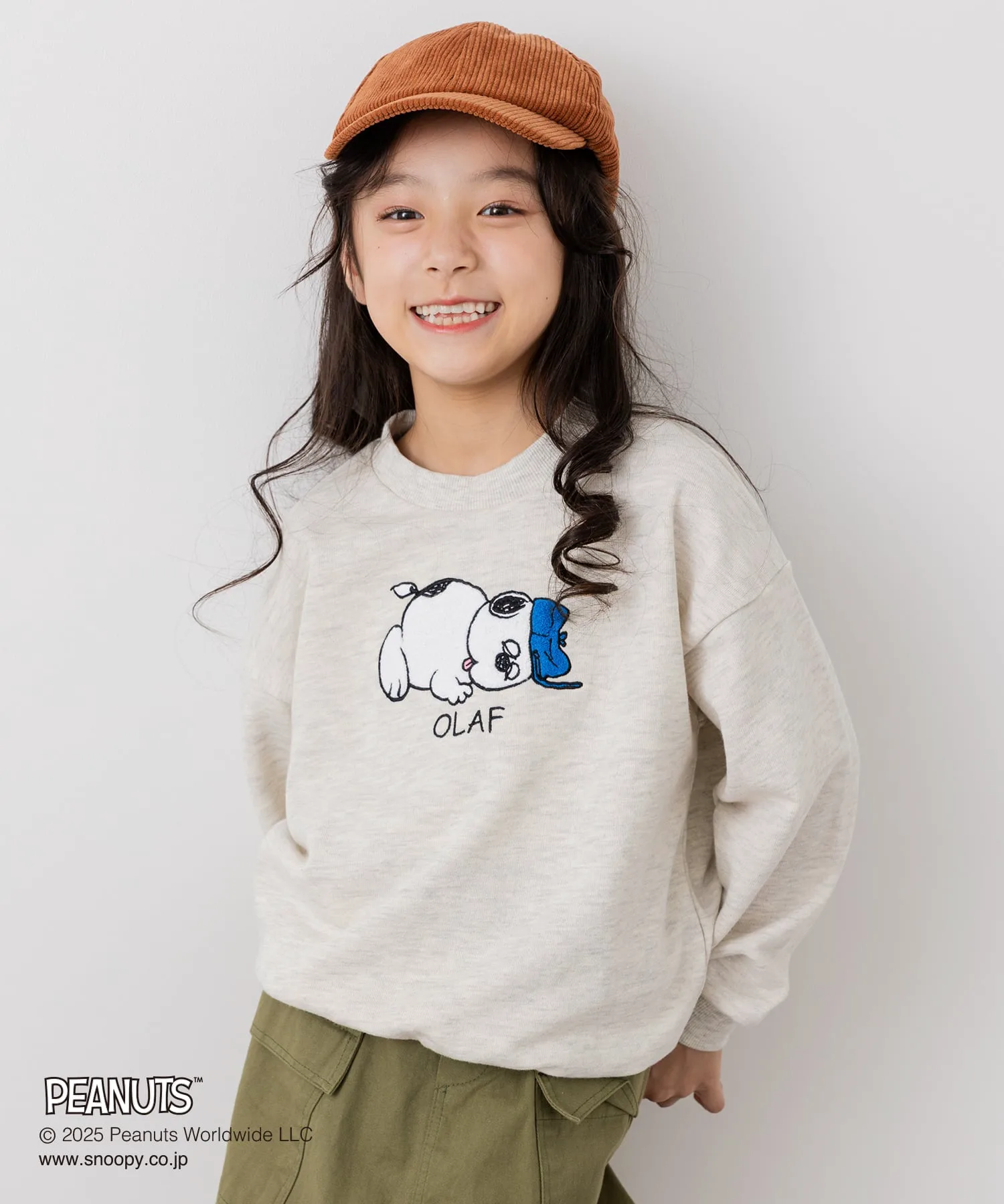 Флисовая толстовка с рисунком арахиса Peanuts, C Set-In/Oatmeal