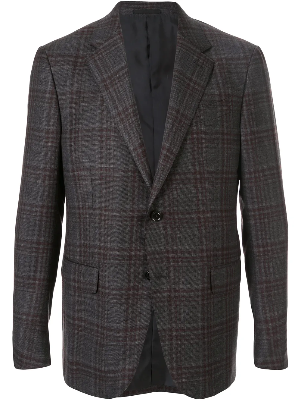 

Пиджак в клетку Zegna, серый