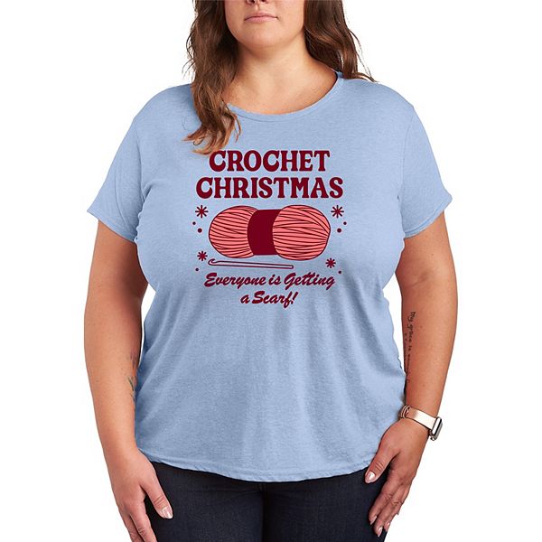 

Футболка с рождественским принтом в стиле crochet, Plus size Licensed Character, Heather Chambray Blue, Синий, Футболка с рождественским принтом в стиле crochet, Plus size Licensed Character, Heather Chambray Blue