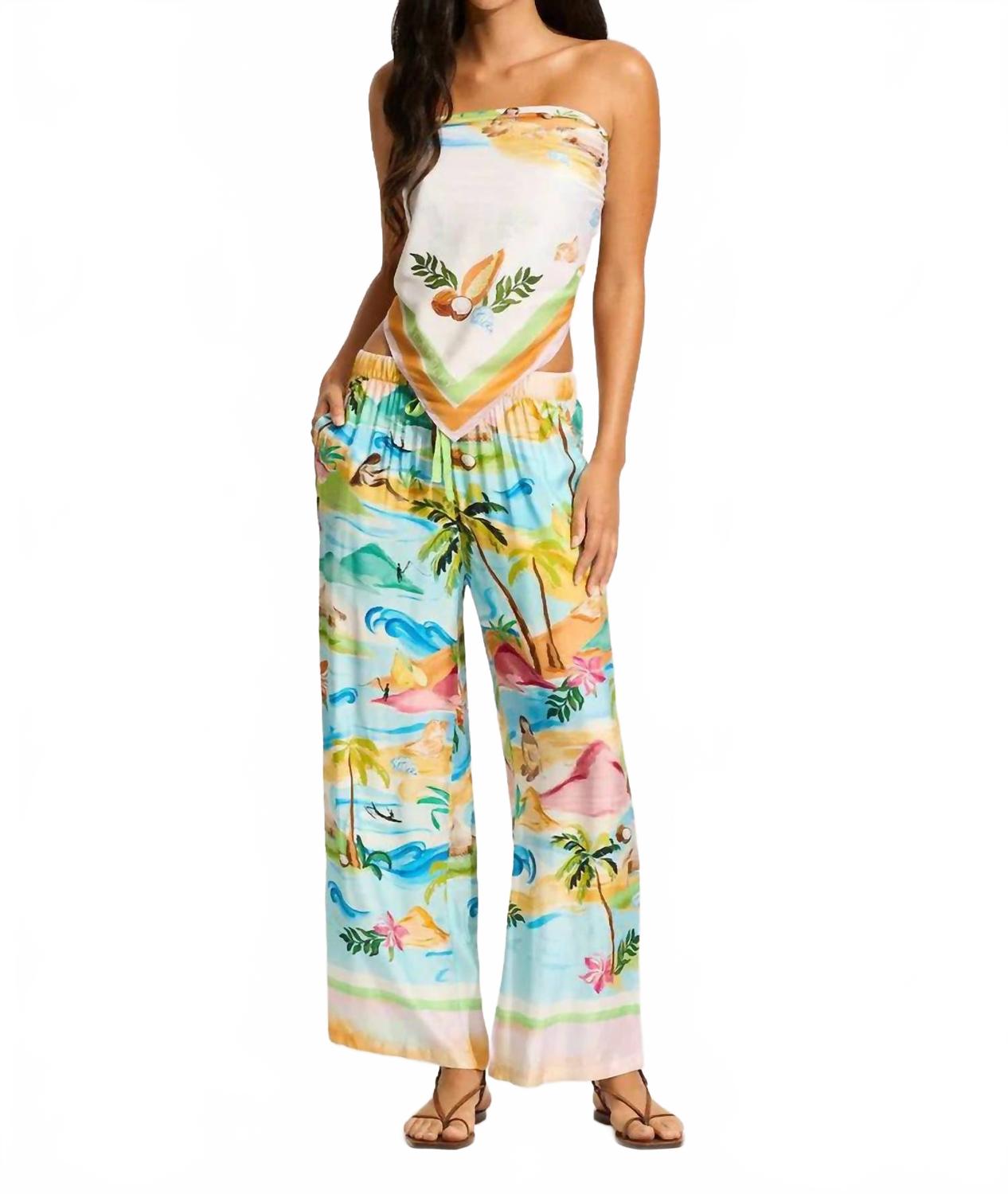 

Южно-Тихоокеанские брюки в бирюзовом цвете Seafolly