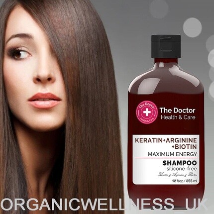 

Шампунь для волос The Doctor Health & Care с кератином, аргинином и биотином, 355 мл, Elfa Pharm
