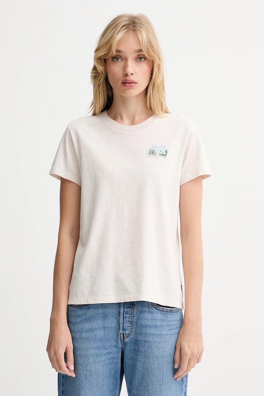 

Хлопковая футболка Levi'S, бежевый