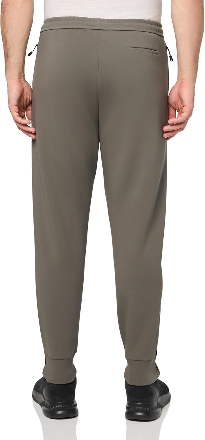 BOSS Мужские тоновые хлопковые спортивные штаны Regular Fit, Fossil Grey — фото 2